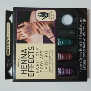 Tulip Henna Effects Body Art Jewel Tone Paint & Stencils Kit 10pc 017754456328
